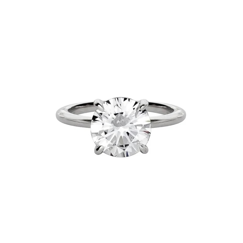 Everly Emmy Ring Size 6 Elegant Silver Ring with Clear Gemstone
